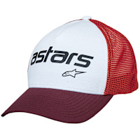 Alpinestars Vital Trucker Hat Cap - White / Maroon / Orange