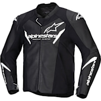 Alpinestars Faster V3 Leather Jacket - Black / White
