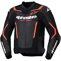 Alpinestars GP Force V2 Leather Jacket - Black / Fluo Red