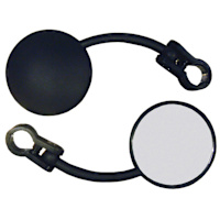 Bike It Folding Universal Bar-Fitting Round Mirror - Black