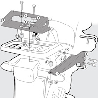Givi SR694 Monokey Adaptor Plate - BMW R1100 / 1150 GS