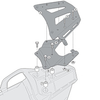 Givi SRA2109 Monokey Aluminium Adaptor Plate - Yamaha FJR1300 A