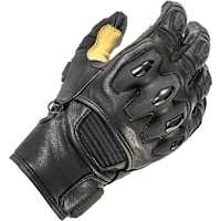 Halvarssons Flon Leather Gloves - Black / Tan