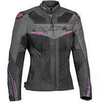 Ixon Ladies Draco Textile Jacket - Black / Anthracite / Fuchsia