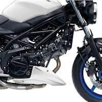 Pyramid Belly Pan Gloss White - Suzuki SV650