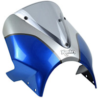 Pyramid Fly Screen Pearl Glittering Blue/Silver - Honda Monkey 125 (21>)