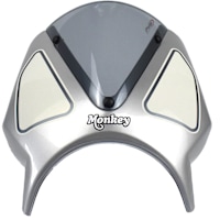 Pyramid Fly Screen Silver / White - Honda Monkey 125 (22>)
