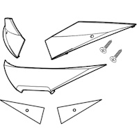 Shad SH39 Replacement White Reflectors - D1B39CAR