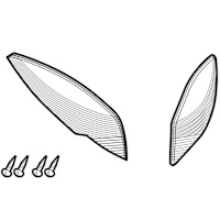 Shad SH48 Replacement Reflectors (Clear) - D1B48CAR