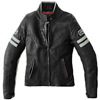 Spidi Ladies Vintage CE Leather Jacket - Black / White