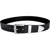 Spirit Motors Heavy Metal Leather Belt - Black