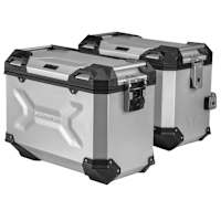 SW Motech Trax Adv Silver Aluminium 45L Case System - Honda X-ADV (17-)
